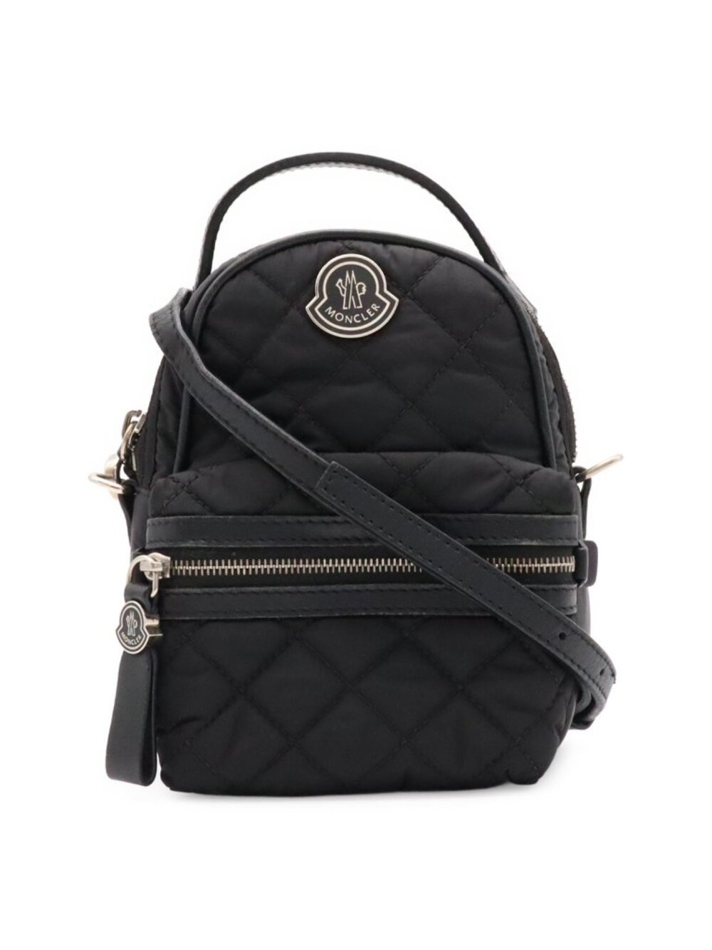 Moncler Kilia Small Mini Bag 2-Way Nylon Leather Black